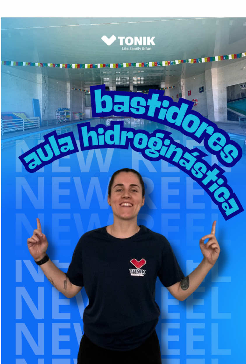 💦 Por trás das câmeras na nossa aula de hidroginástica! A Catarina está sempre 